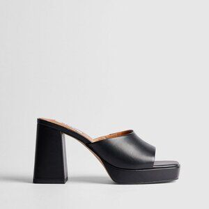 Black Platform Mule Heels NEW IN BOX